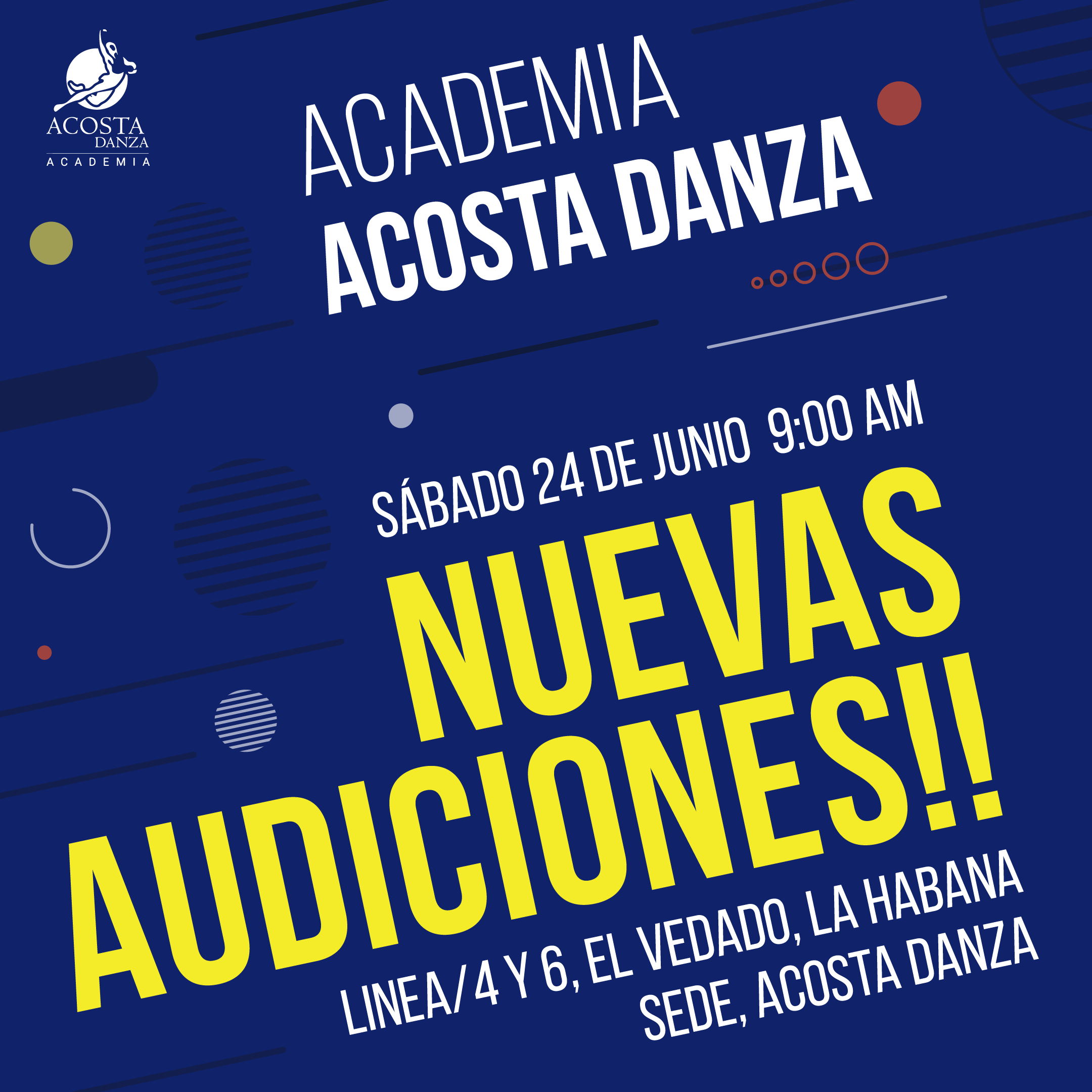 AUDICIONES 2023 DE LA ACADEMIA ACOSTA DANZA Acosta Danza